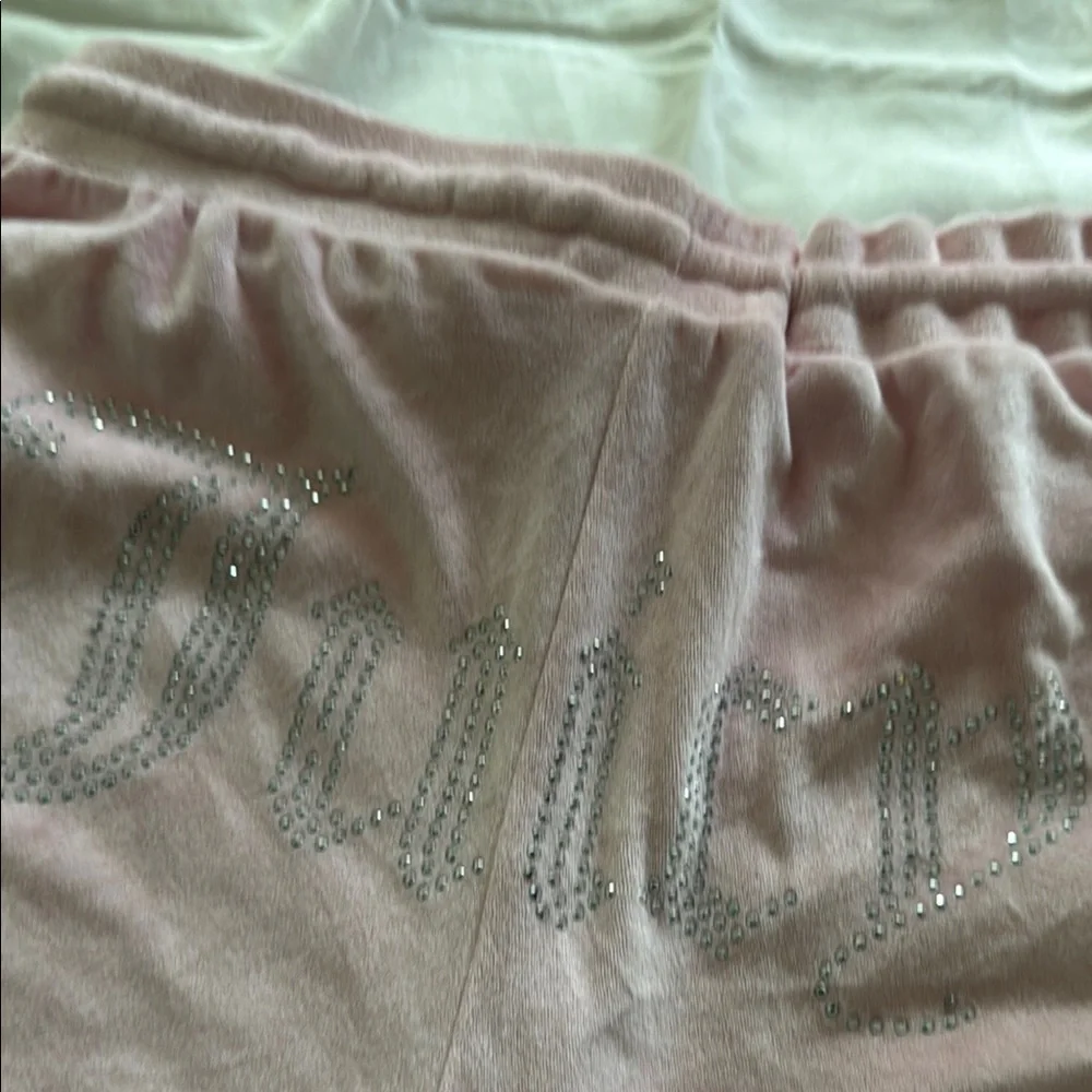 Pink Velour Drawstring Shorts - Picture 5 of 5